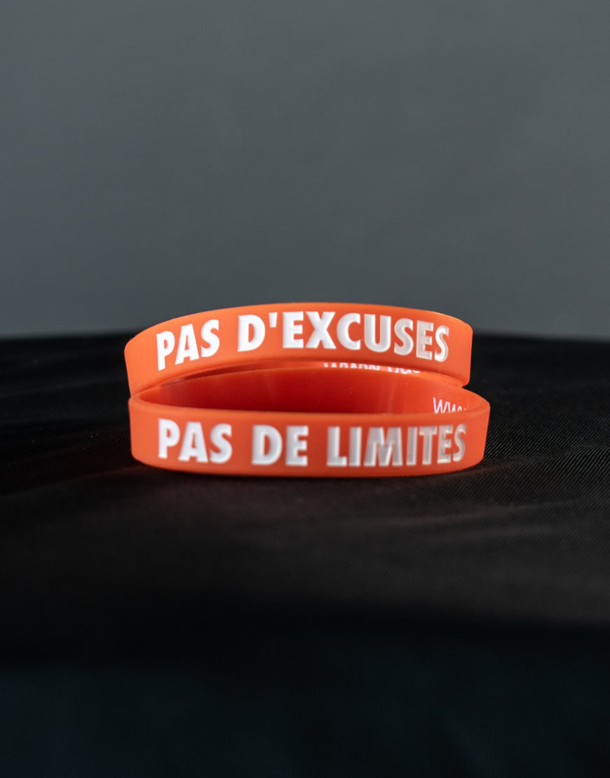 Bracelets PAS D’EXCUSES PAS DE LIMITES pour JEUNES