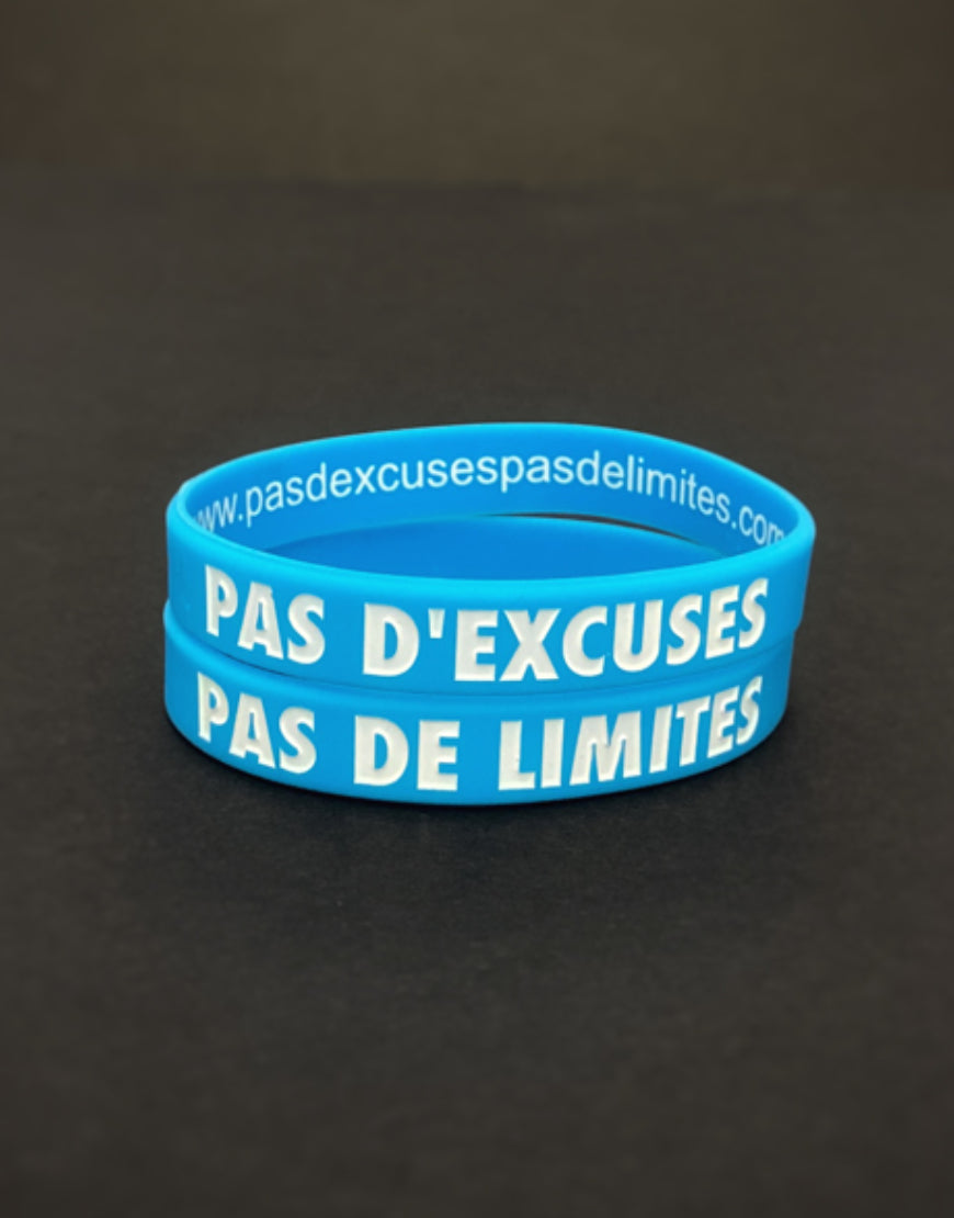 Bracelets PAS D’EXCUSES PAS DE LIMITES pour JEUNES