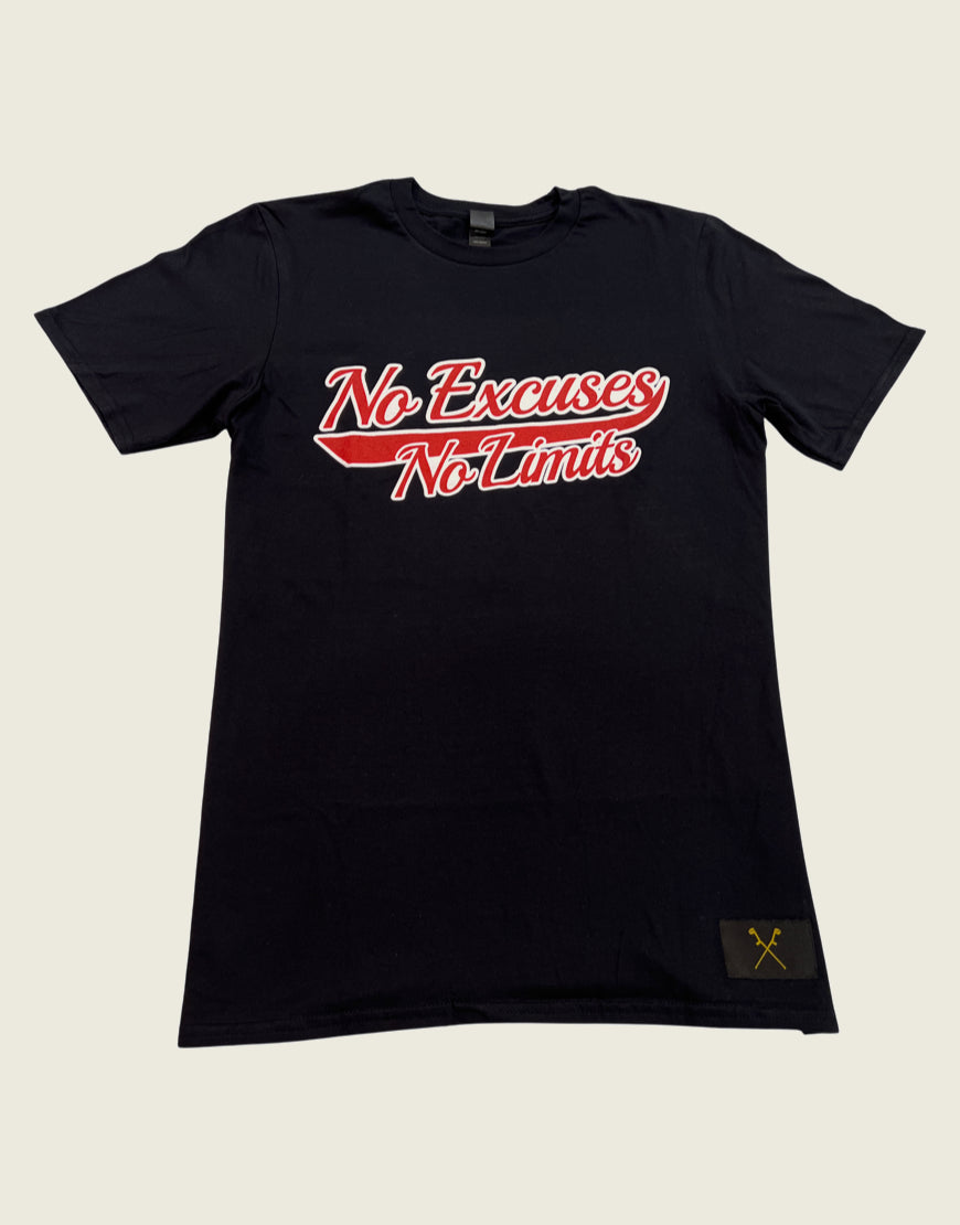 T-Shirt NO EXCUSES, NO LIMITS Baseball Design - Black - Illabilities