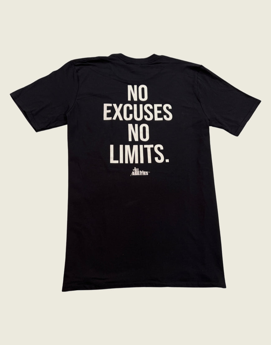 T-Shirt NO EXCUSES, NO LIMITS New Generation - Black Back - Illabilities
